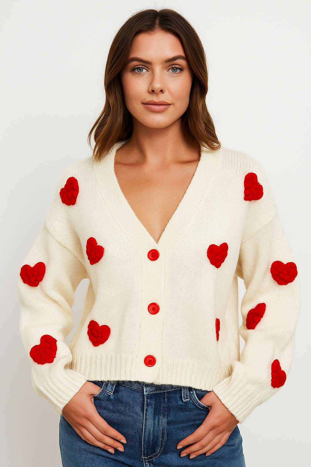 Cozy Heart Knit Cardigan